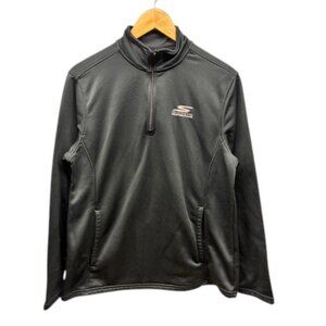 Skechers Performance 1/4 Zip Pullover Mens M Black Long Sleeve Athletic Training
